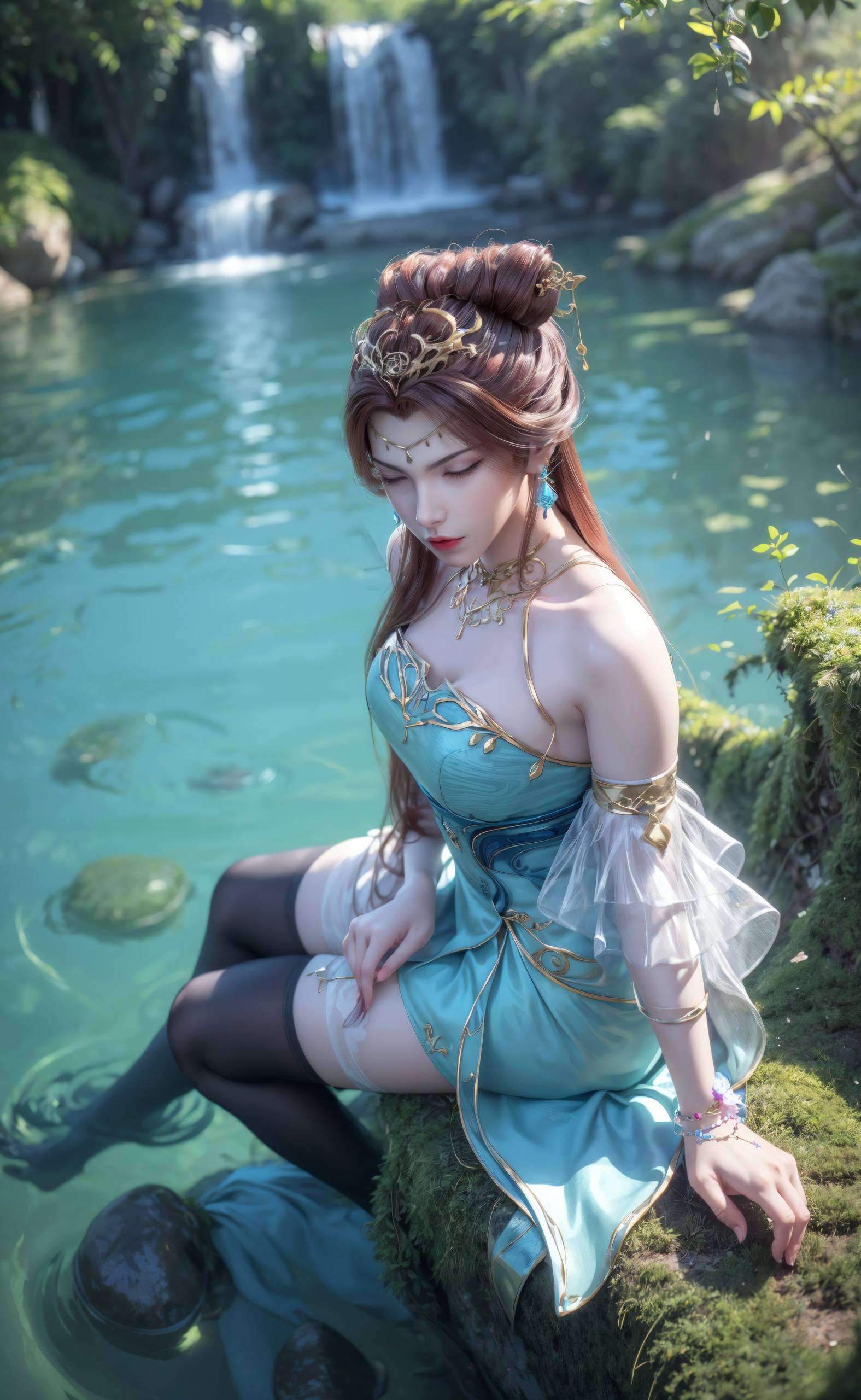 她的眼神深邃如星辰闲庭苏灵韵