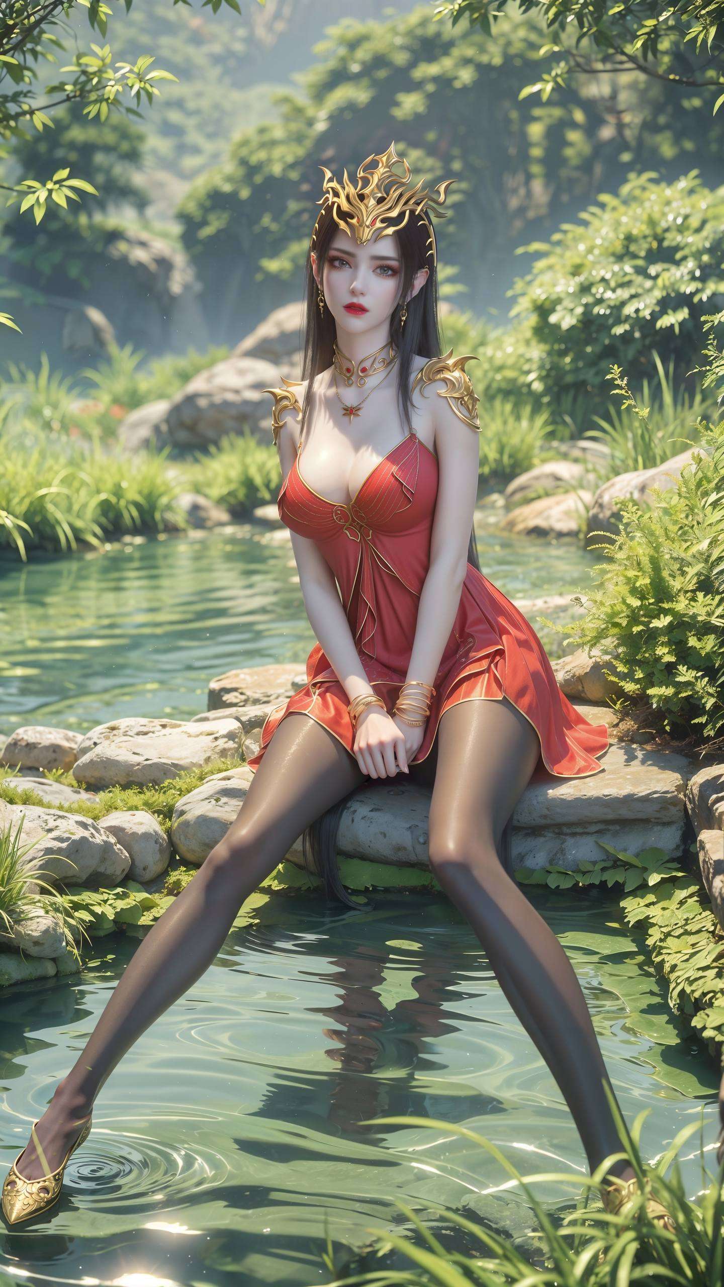 这位来自斗破苍穹的现代女神她的身影便如同那七彩吞天蟒