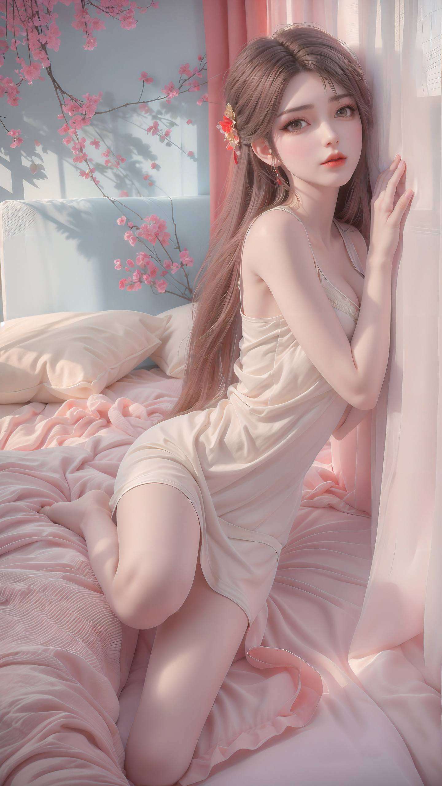 这位来自完美世界的国漫女神连壁纸都能让人心跳加速！她的眼神仿佛能穿透屏幕
