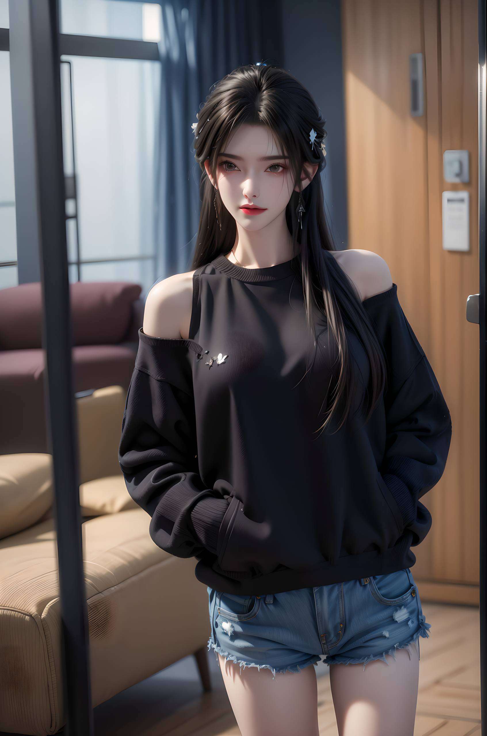 她的眼眸深邃如星辰人生如画
