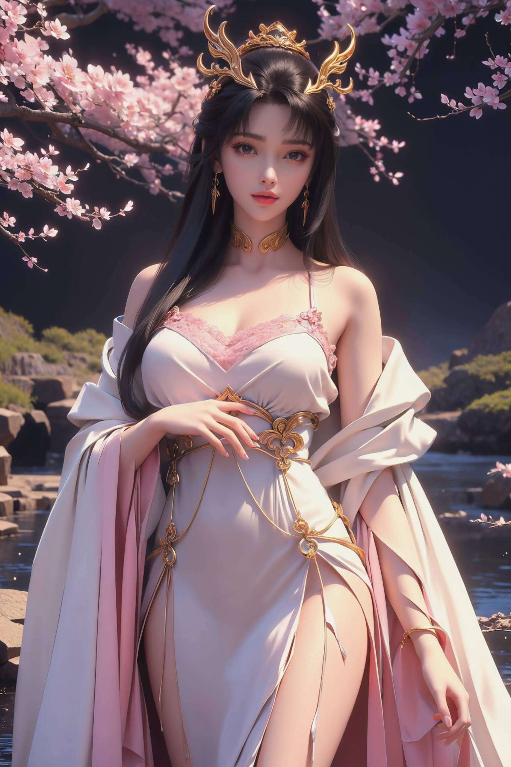 天狐仙子如一抹灵动的光流转着千年智慧与无尽温柔