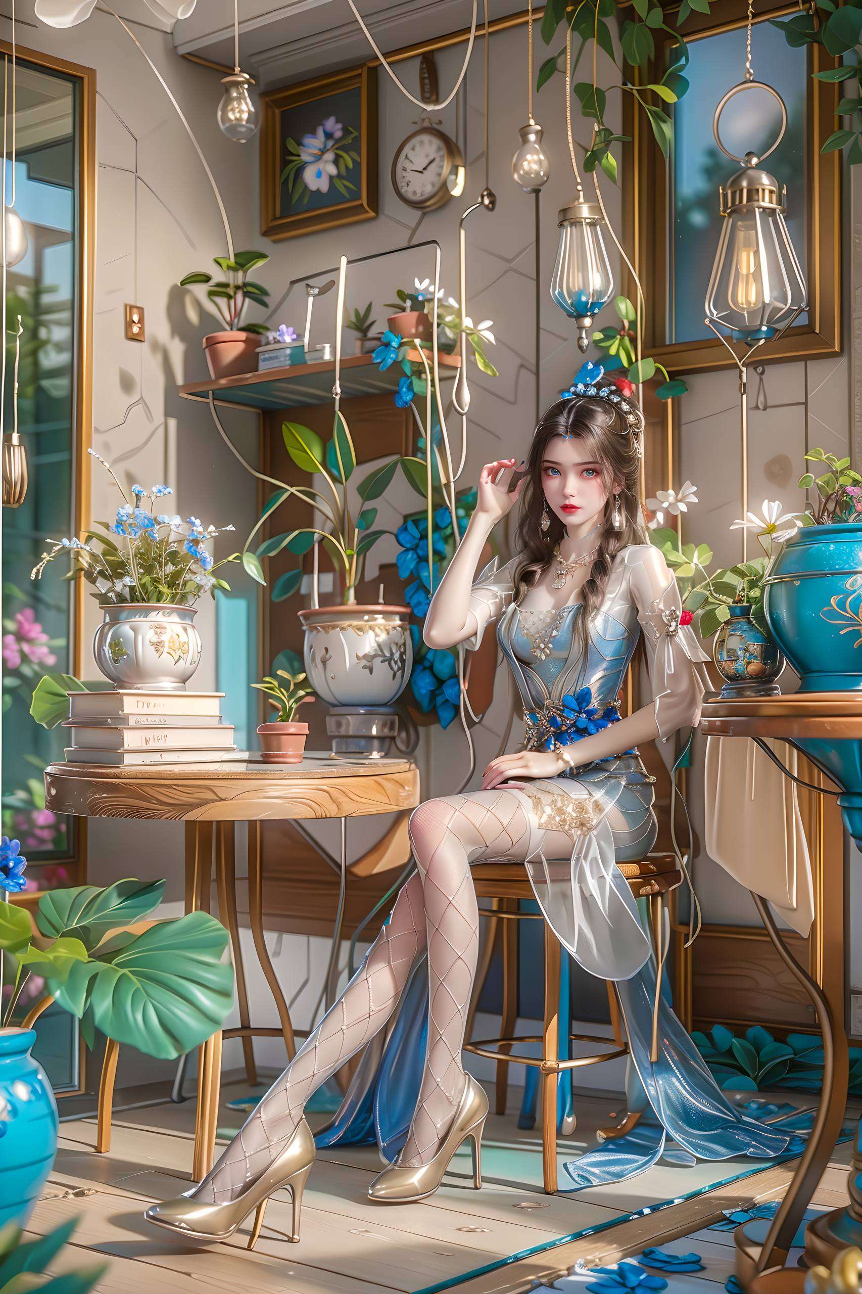 这样的壁纸仿佛是从仙逆的世界里走出来的仙子