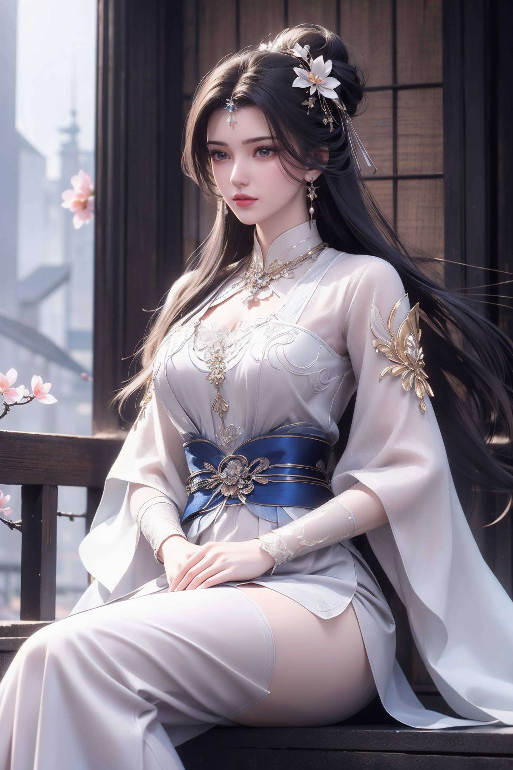 李慕婉者坐姿端庄