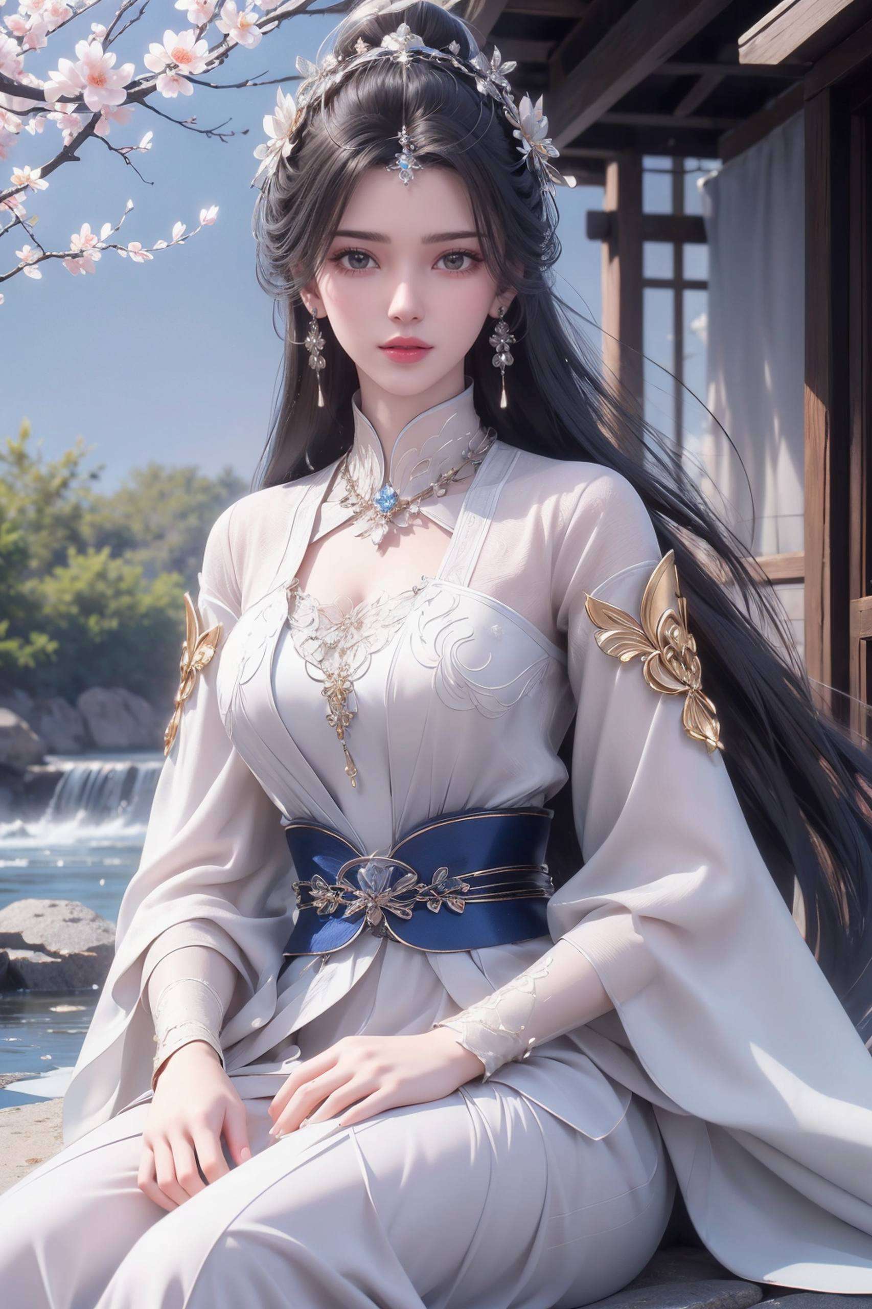 她的美丽如同玄幻中的仙子每一次回眸都让人心动