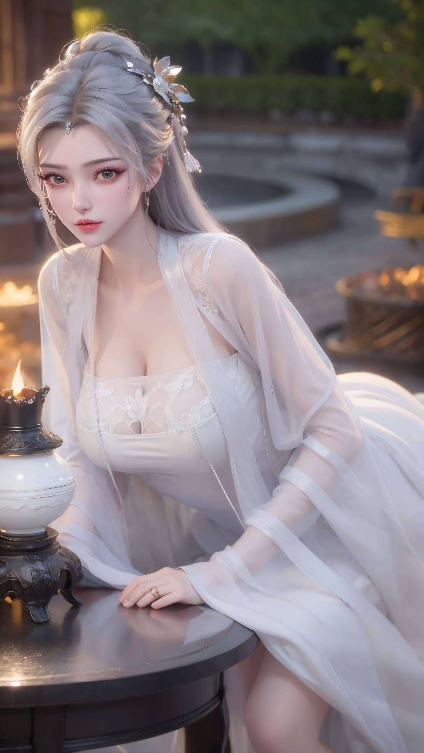 眼眸如星简直是玄幻世界里的一抹亮色！看她那微微上扬的嘴角