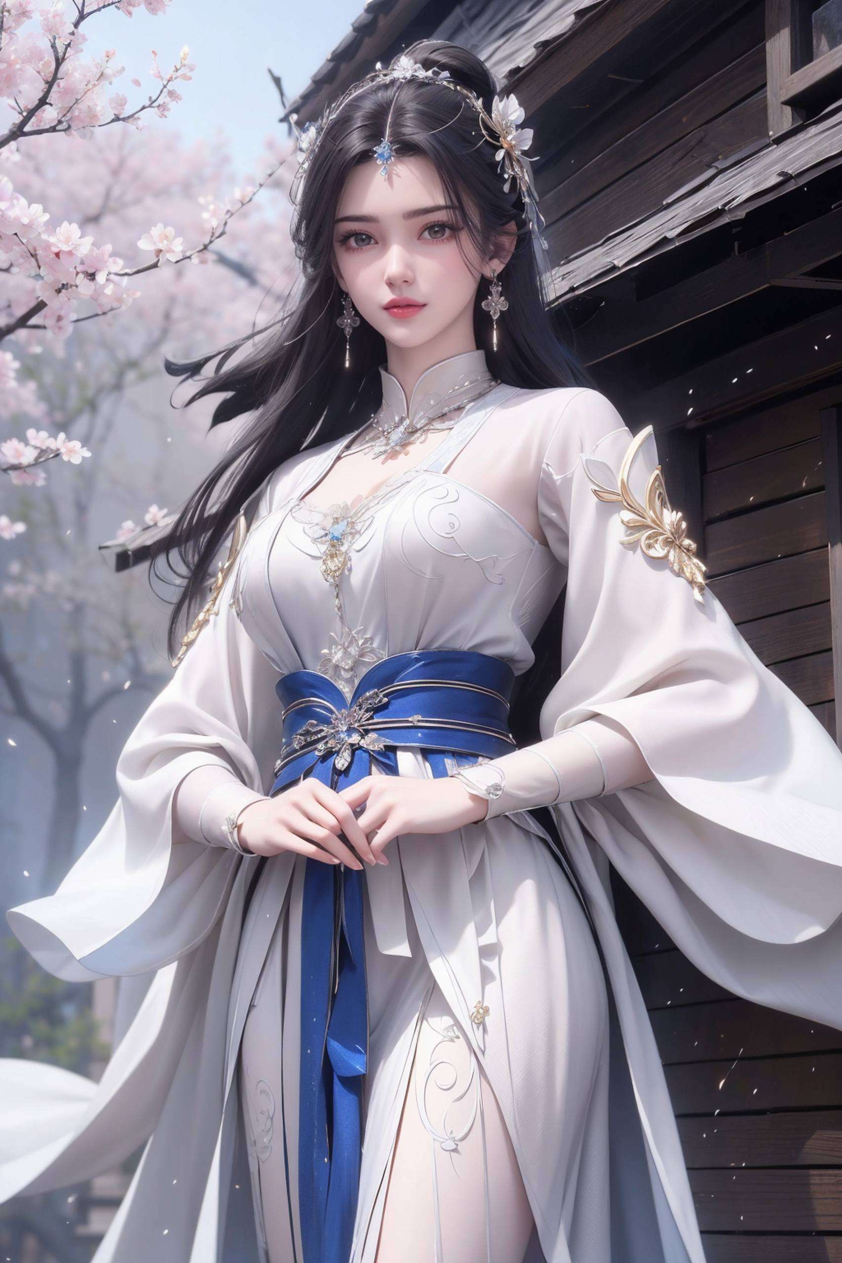 以她那清丽脱俗的容颜和优雅坐姿李慕婉