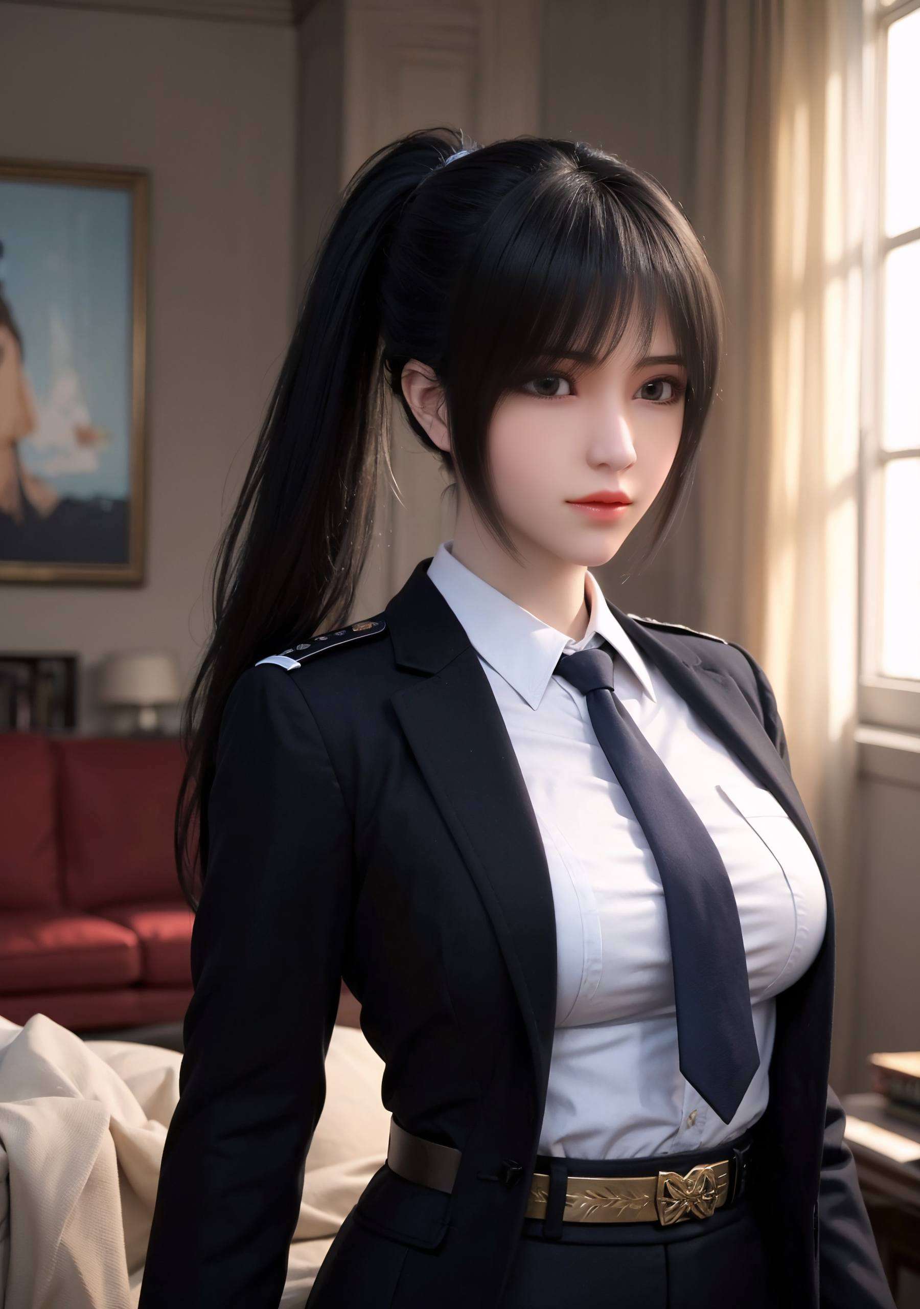 琪琳的身影如同一抹清新的风她的眼神中透露出坚定与温柔
