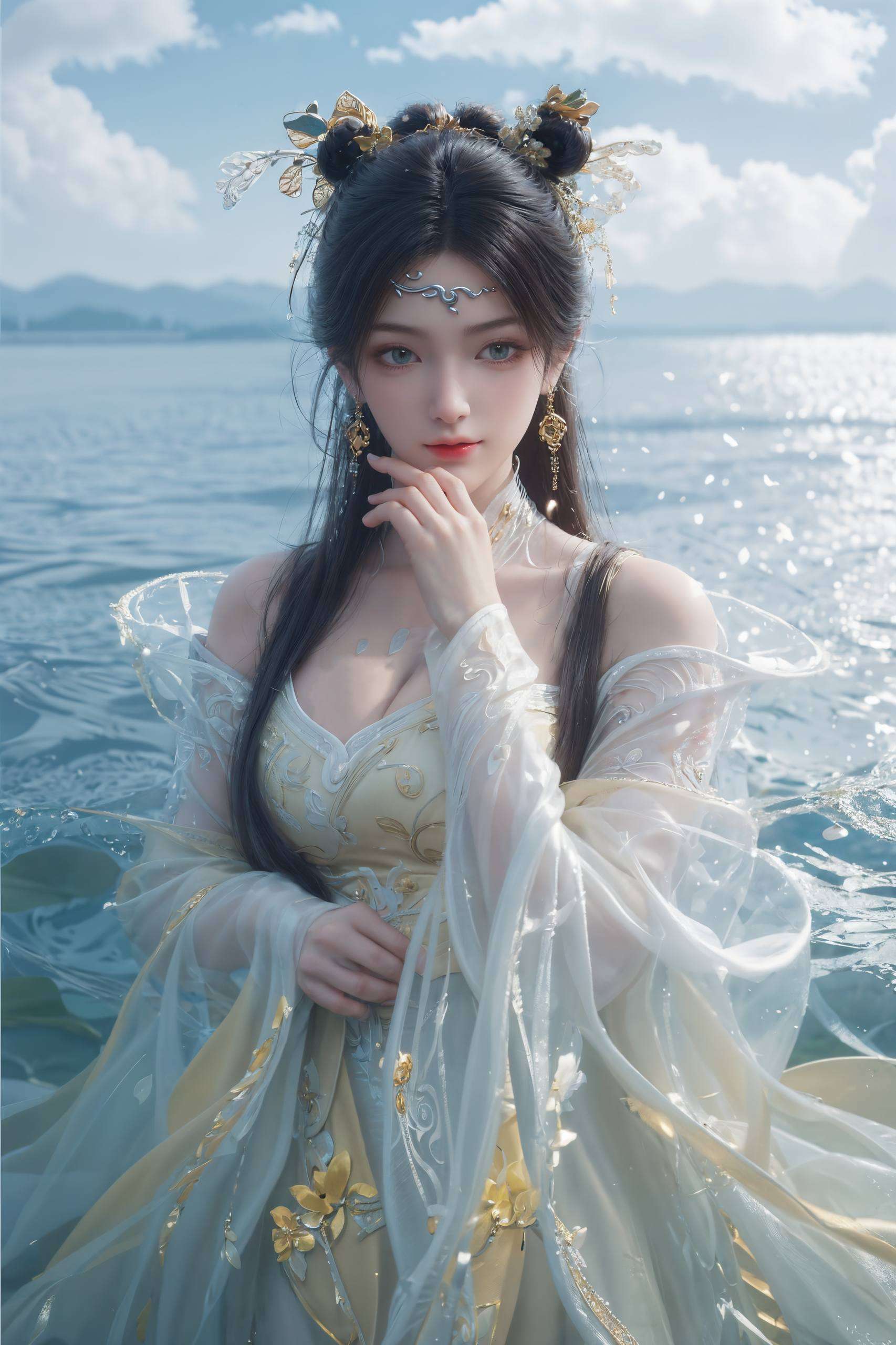 金瓶儿如同一朵盛开的妖艳之花她的锁屏壁纸仿佛锁住了时光的流转